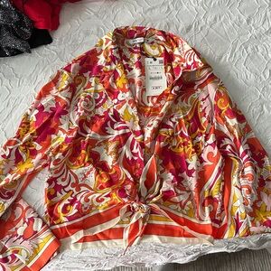 Zara Multicolor Floral Blouse